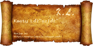 Kmety László névjegykártya